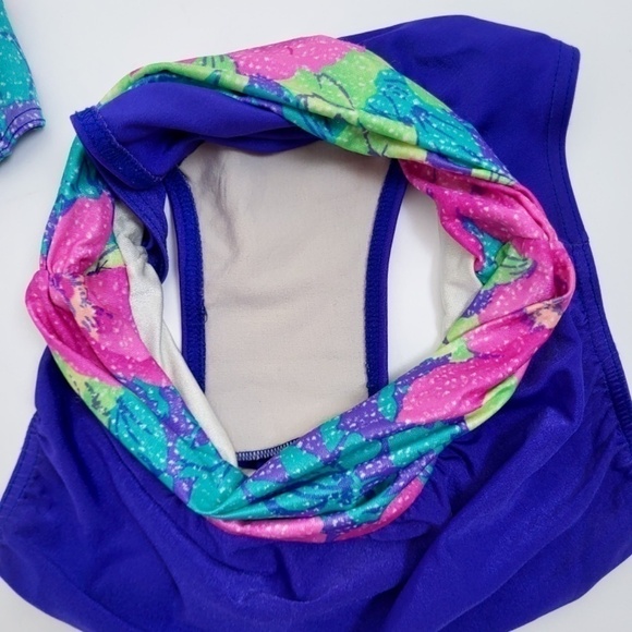 Free With Purchase - 80's bikini 2 piece swim suit bandeau halter bralette - Picture 4 of 8